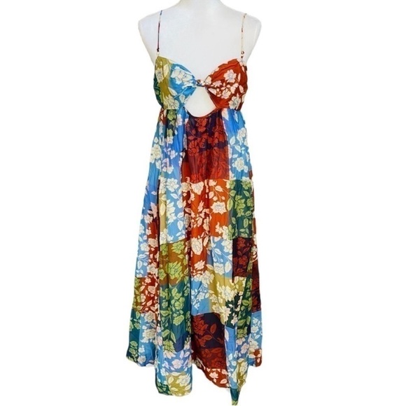 Bec & Bridge SZ 8 NWT Woodstock Patchwork Boho Cutout Cotton/Silk Maxi Dress - Picture 6 of 15